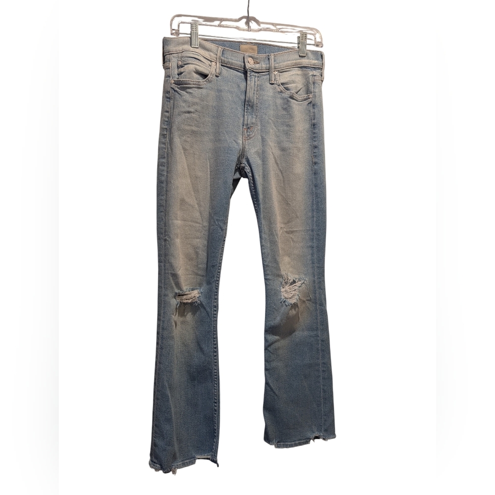 MOTHER "The Dutchie Ankle" Light Wash Distressed Denim Jeans Sz 27 *EUC
